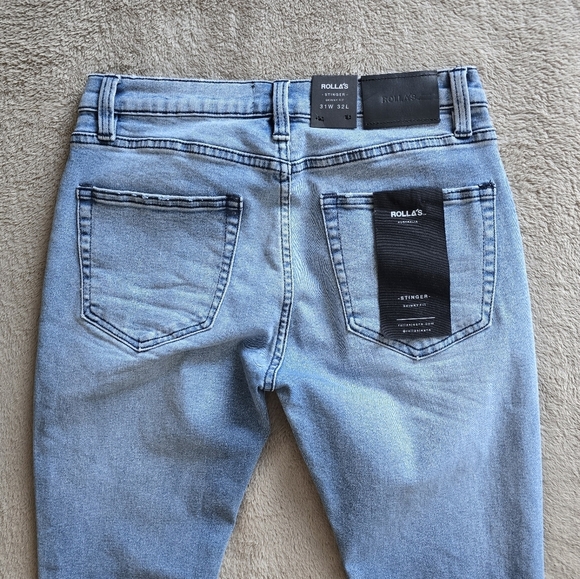 Rolla's Stinger Skinny Fit Ford Blue size 31W 32L - Picture 8 of 14